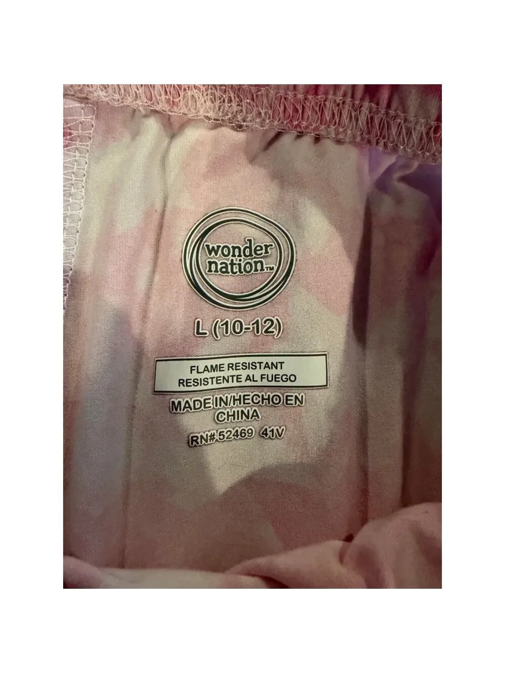 Girls Wonder Nation Pink Star Print Pajama Set L (10-12)